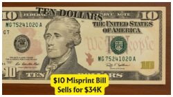 This $10 Bill With a Misprint Is Now Worth More Than Your Rent – Sold for $34,000!