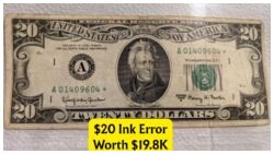 A Simple Ink Smear Turned This $20 Bill Into a $19,800 Collector’s Dream!